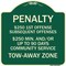 Signmission Penalty $250 1st Offense Subsequent Offenses $250 Min. and or Up to 90 Days Community, G-1818-23333 A-DES-G-1818-23333 - alternate 1